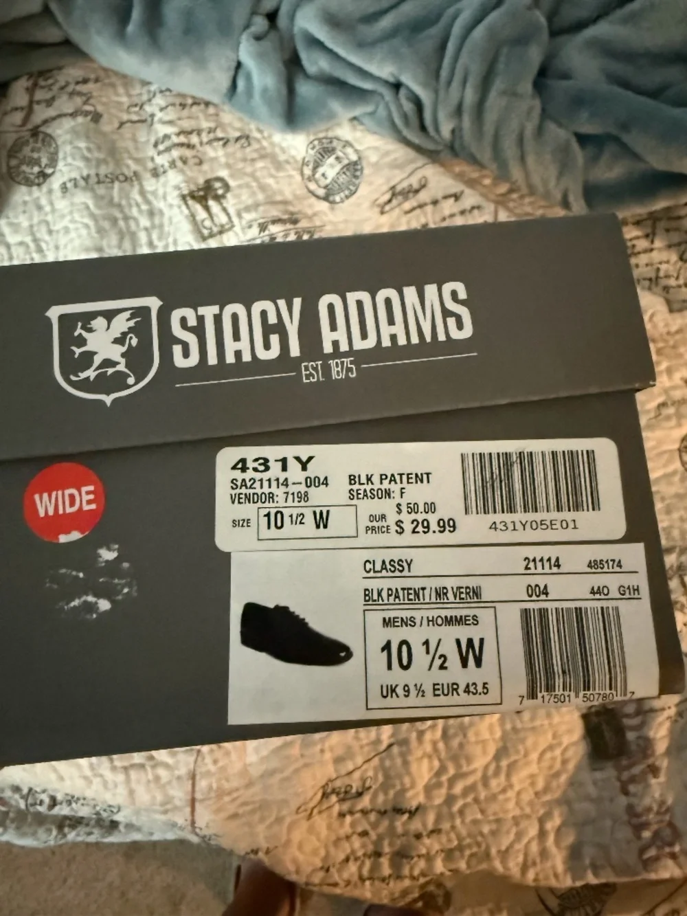 Stacy Adams formal dress shoes worn once Size 10.5